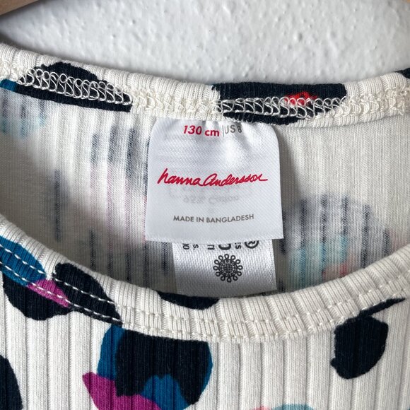 Hanna Andersson Drop Needle Rib Dress Colorful Leopard 8 (130) - Picture 3 of 9